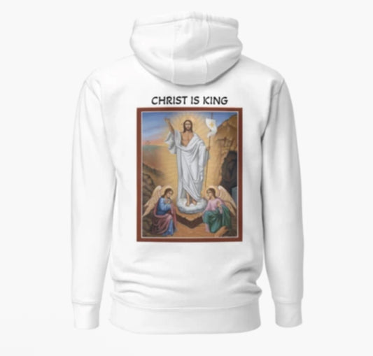 Christ is King white Hoodie
